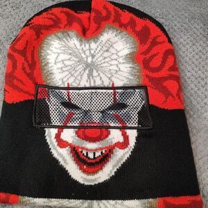 IT Pennywise Clown‎ Beanie Knit Hat Flip Down See Through Eyes Halloween Fall